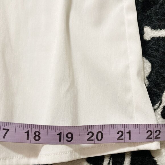 CONRAD C Off-white floral embroidered button-down shirt ~ LARGE XL 1X blouse - Picture 10 of 11